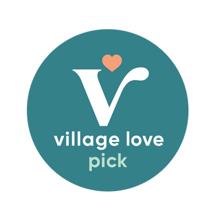 Heart-shaped logo of Village Love Pick, representing Baby K'tan's commitment to love and care.