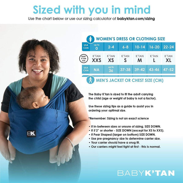 Baby K’tan Active Oasis Baby Carrier - Blue/Turquoise