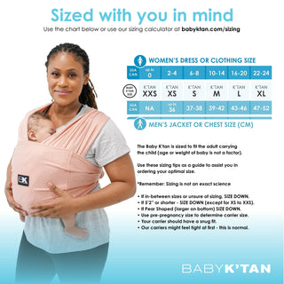 Baby K'tan Slings Baby K’tan Active Yoga Baby Carrier - Heather Coral