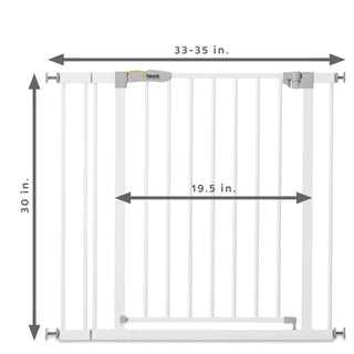 hauck 59728 Open N Stop KD Pressure Fit with 3.5 Inch Extension Baby Gate, White