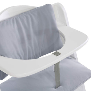 hauck Alpha+ Grow Along Wooden High Chair w/White Tray Table & Grey Cushion