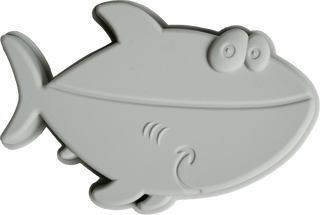 Gray fish-shaped object on a transparent background
