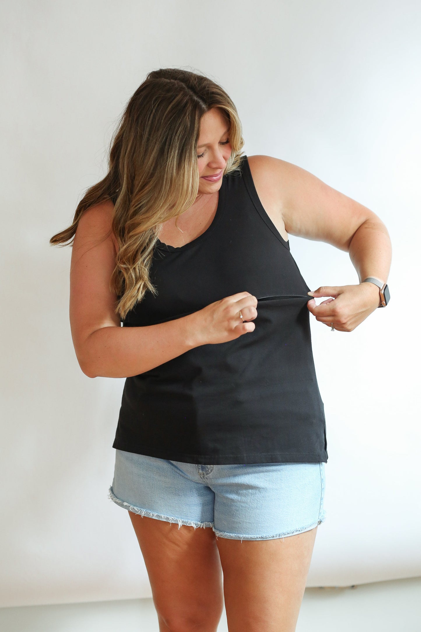 FINAL SALE - Invisible Zip Breastfeeding Tank Top