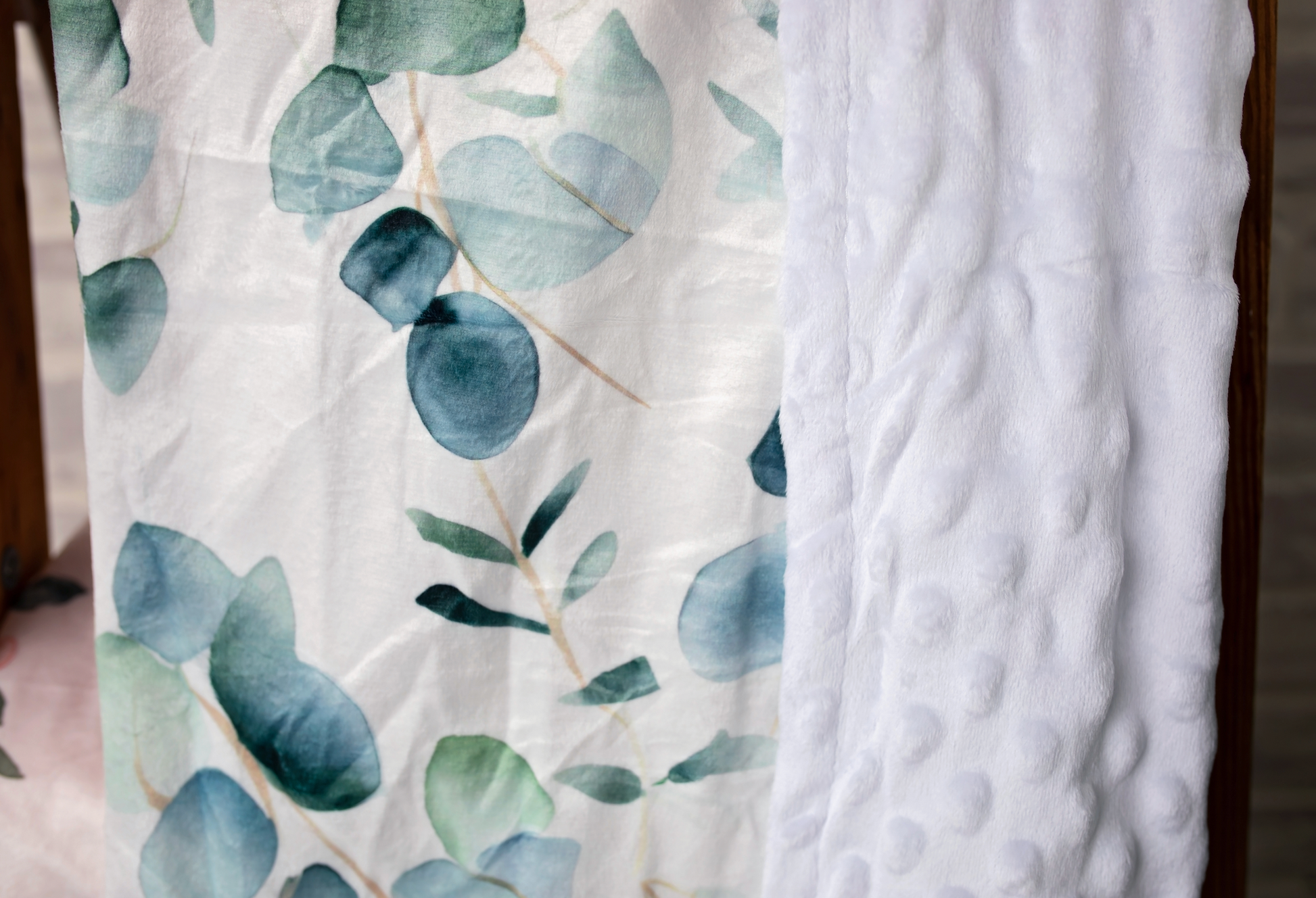 Textile with leaf pattern and textured surface