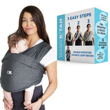 Baby K'tan Slings Baby K’tan Pre-Wrapped Ready To Wear - Active Yoga Heather Black- Baby Carrier