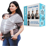 FINAL SALE - Baby K’tan Pre-Wrapped Ready To Wear- Baby Carrier - Graphite Grey