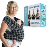Baby K’tan Pre-Wrapped Ready To Wear-Mad for Plaid Black - Baby Carrier