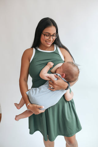 The Courtside Nursing Tennis Dress – Breastfeeding Friendly