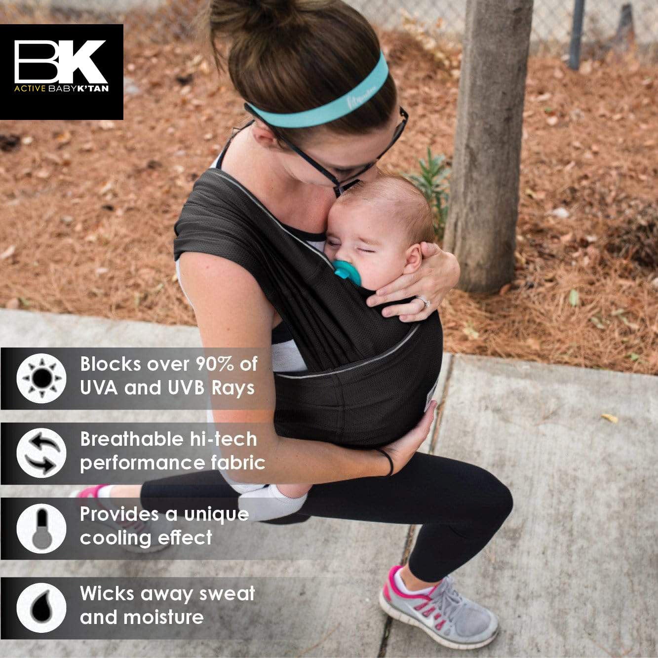 Baby K'tan Slings Baby K’tan Active Baby Carrier - Black