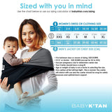 Baby K'tan Slings Baby K’tan Active Oasis Baby Carrier - Black/Grey