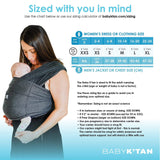 Baby K'tan Slings Baby K’tan Active Yoga Baby Carrier - Heather Black
