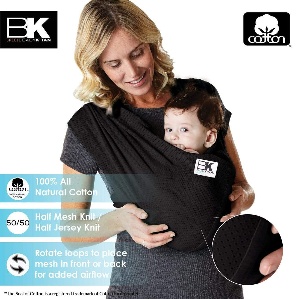 Baby K’tan PreWrapped Ready To Wear Baby Carrier BreezeBlack Baby K'tan