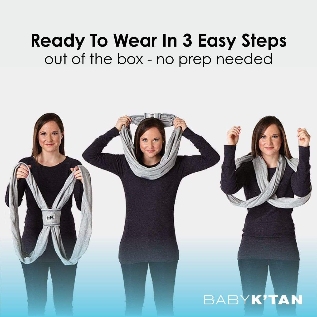 Baby K'tan Slings Baby K’tan Breeze Baby Carrier - Charcoal