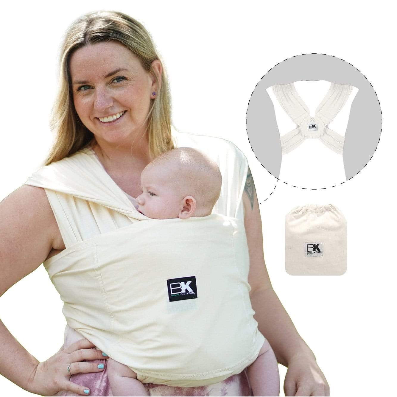 Baby K'tan Slings Baby K’tan Organic Baby Carrier - Natural