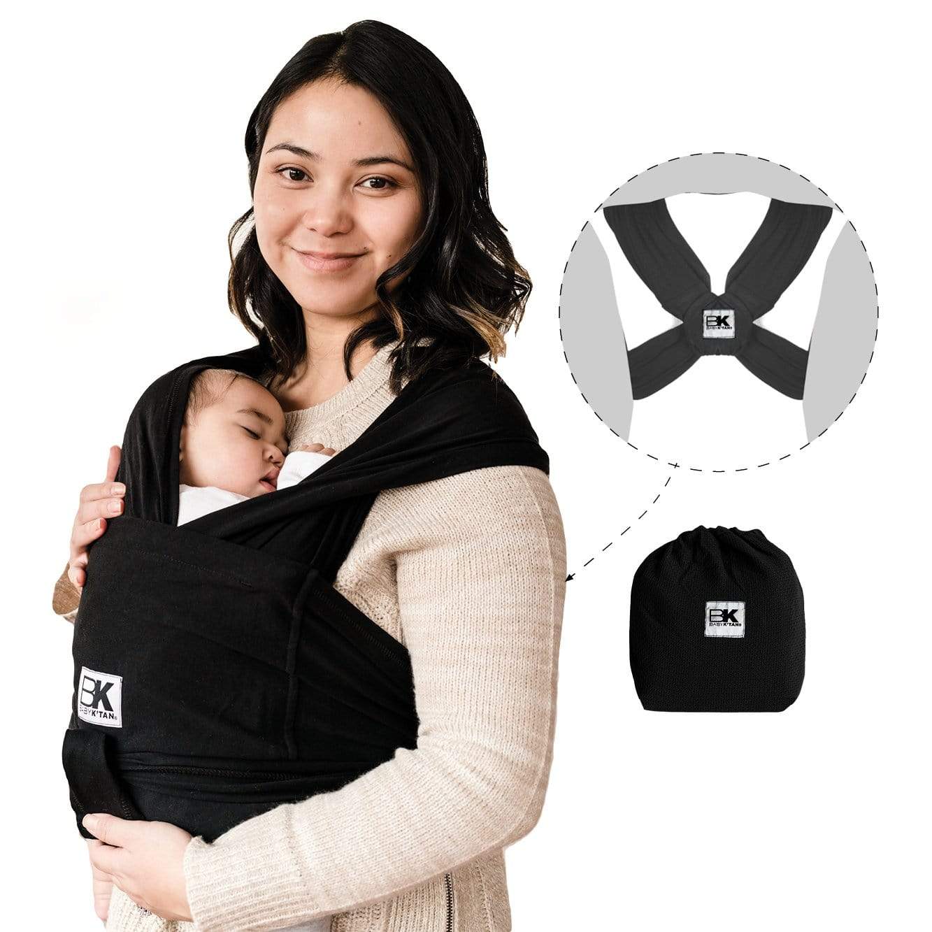 Konny Baby Carrier Wrap Original Stretchy Sling for Newborn Infant and  Toddler