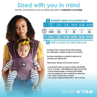 Baby K'tan Slings Baby K’tan Original Baby Carrier - Eggplant