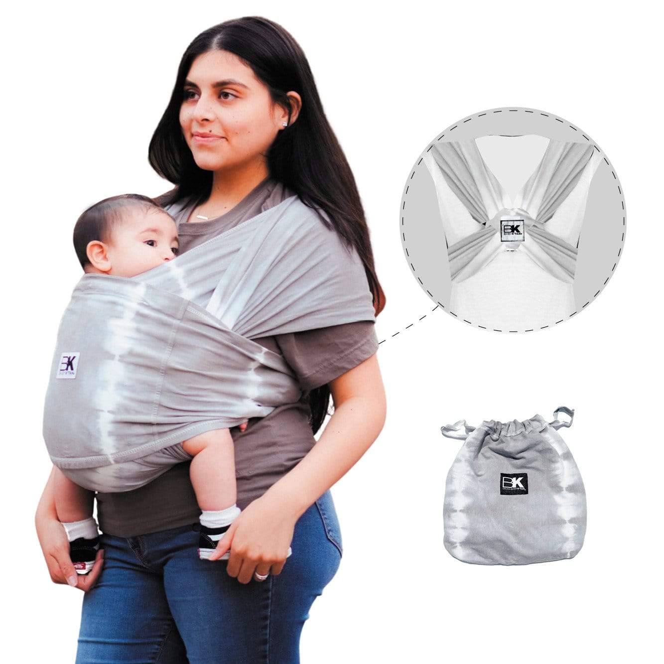 Baby K'tan Slings Baby K’tan Print Baby Carrier - Graphite Grey