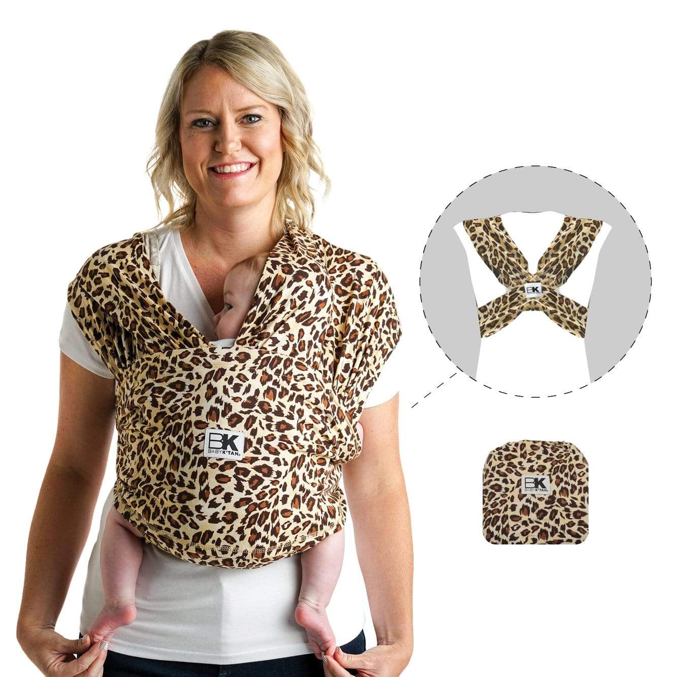Baby K'tan Pre-Wrapped Ready To Wear Baby Carrier Leopard Love