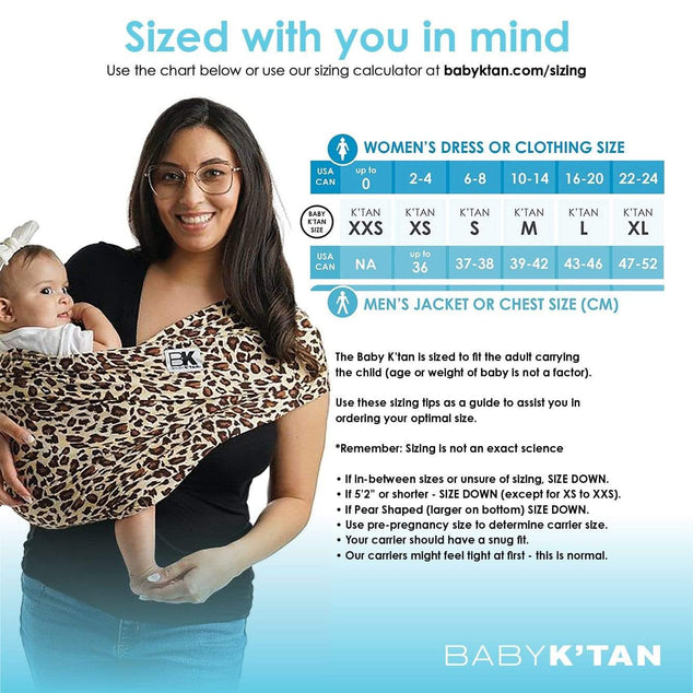 Baby K'tan Slings Baby K’tan Print Baby Carrier - Leopard Love
