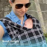 Baby K'tan Slings Baby K’tan Print Baby Carrier - Mad for Plaid Black