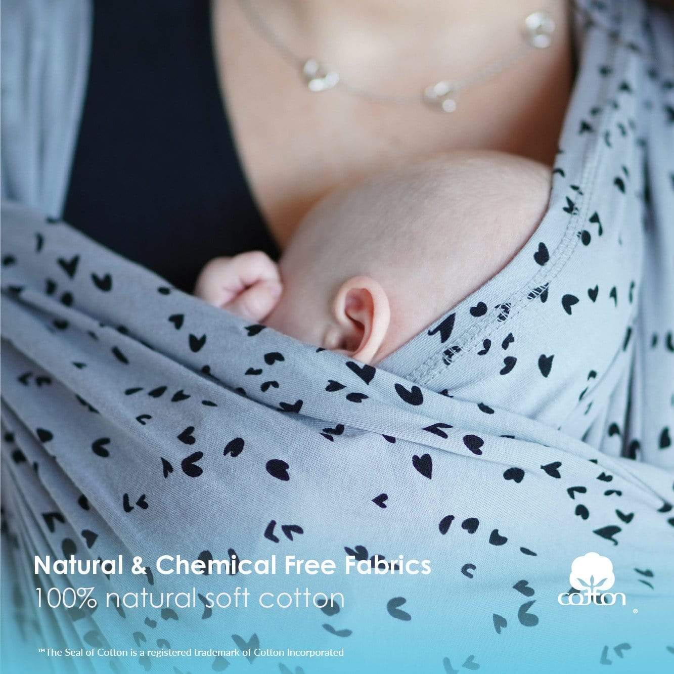 Baby K'tan Print Baby Carrier Sweetheart Grey – Baby K'tan